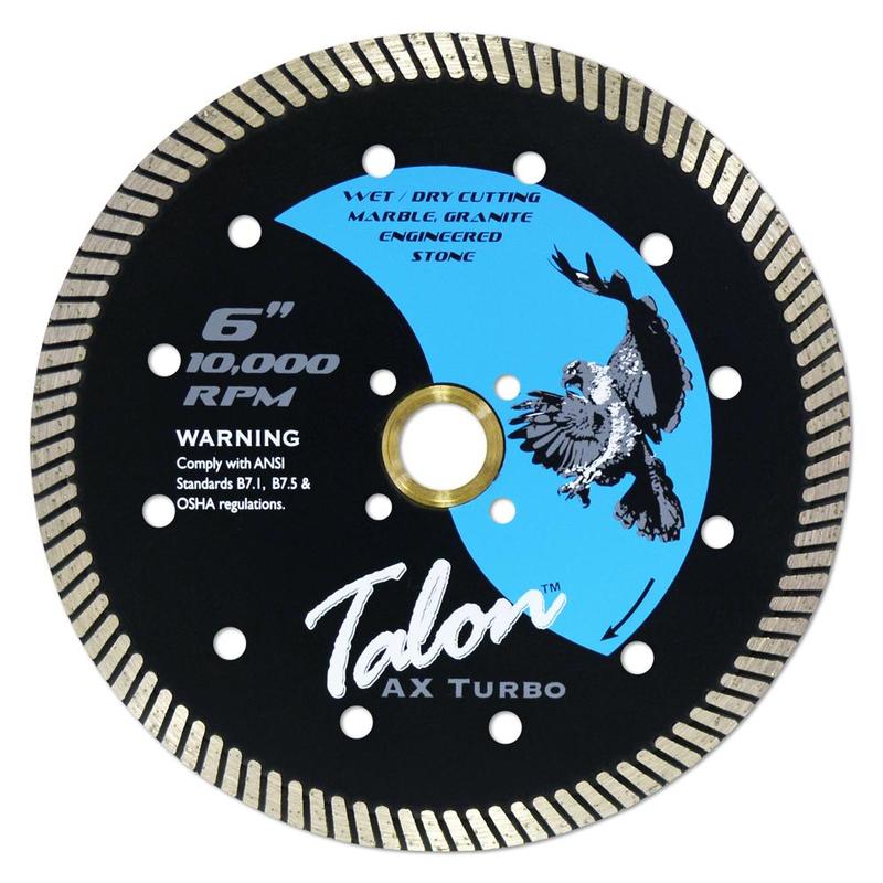 Talon AX Turbo Diamond Dry Granite Blade, 6"