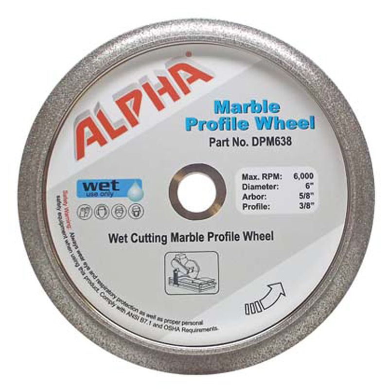 Alpha Profile Wheel, Marble, 6"
