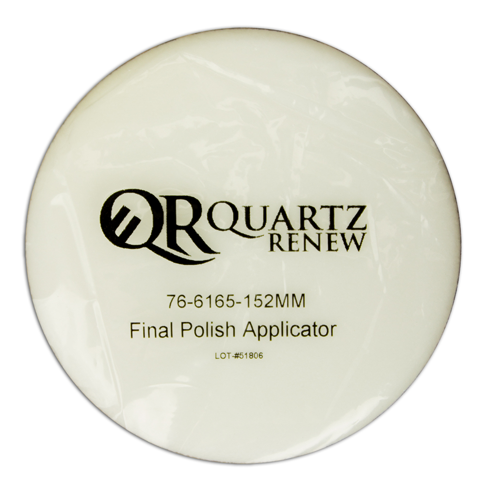 Quartz Renew White Foam Applicator Pad, 6-1/2", #3