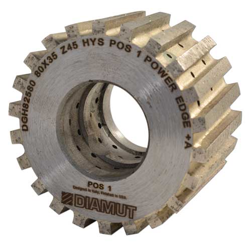 Diamut CNC 80mm HYS Segmented Power Edge Wheel, Pos. 1, For 4cm Material