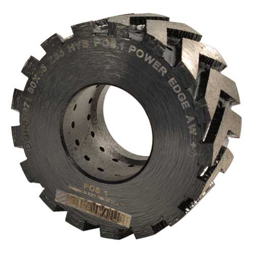 Diamut CNC 80mm HYS Arrow Segment Power Edge Wheel, Pos. 1, For 3cm Material