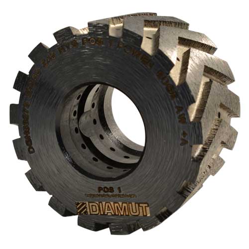 Diamut CNC 80mm HYS Arrow Segment Power Edge Wheel, Pos. 1, For 4cm Material