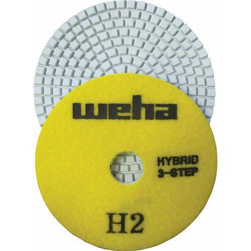 Weha 3-Step Wet/Dry Hybrid Diamond Polishing Pads, 3", Step 2