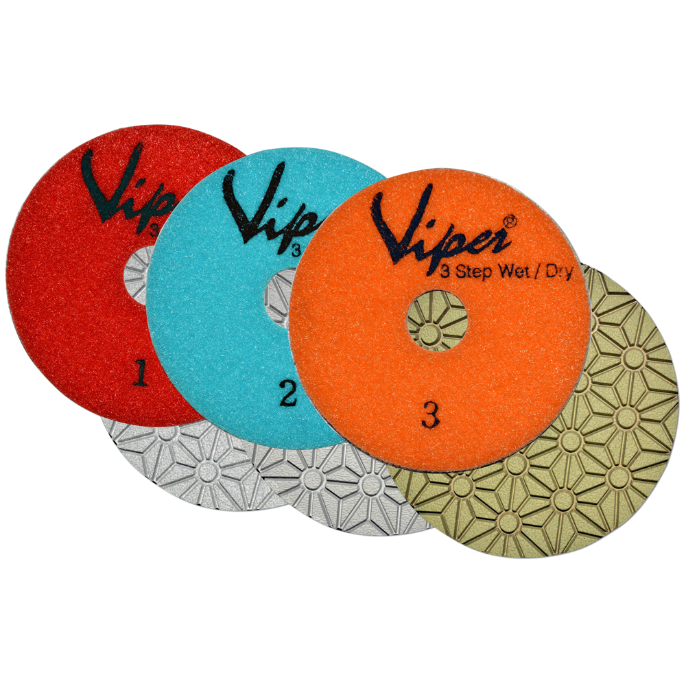 Viper 3-Step Dry Polishing Pads 4"