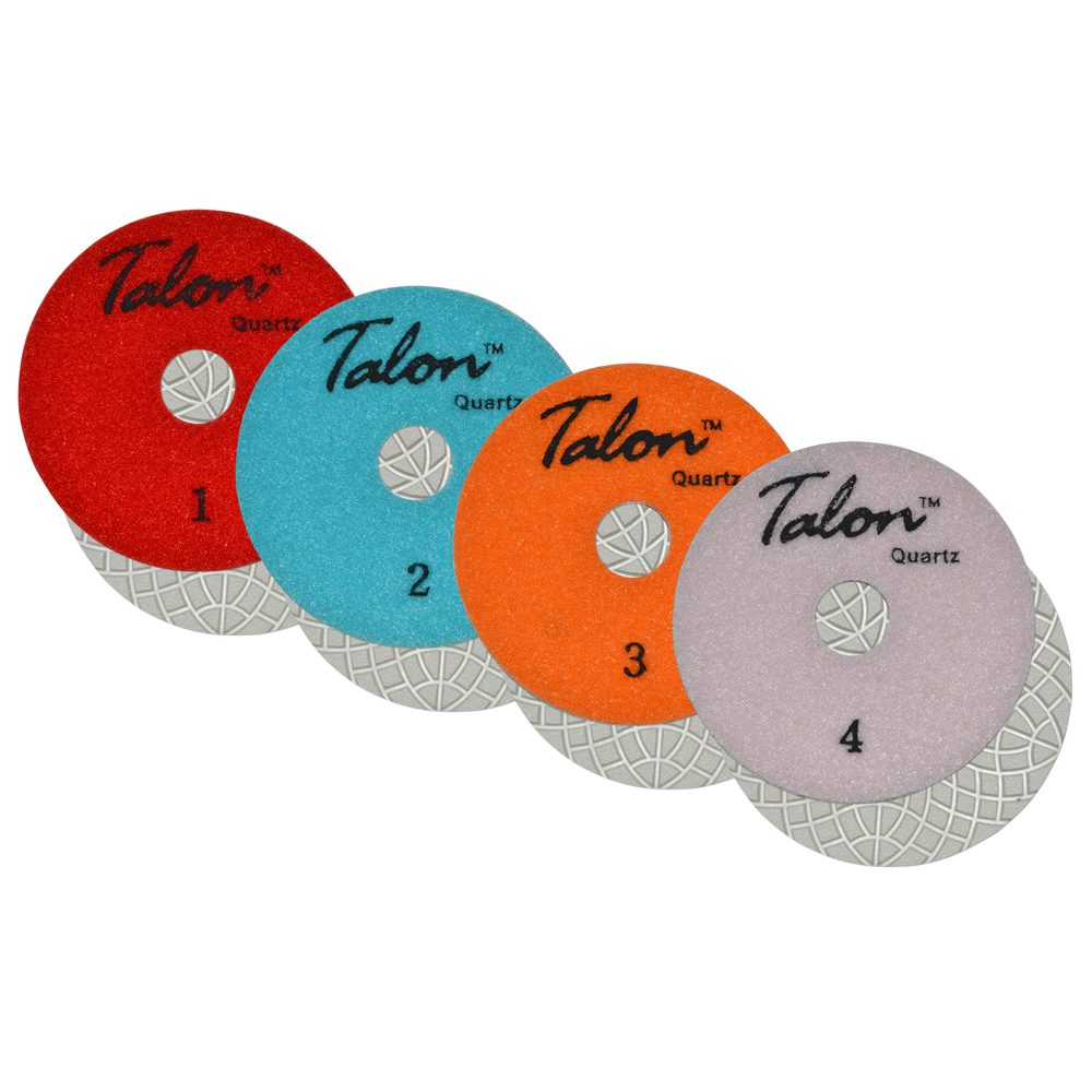 Talon 4-Step Quartz Wet Polishing Pads 4"
