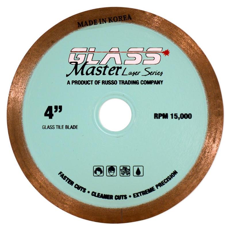 RTC Glass Master Continuous Rim Diamond Tile Blade, 4"