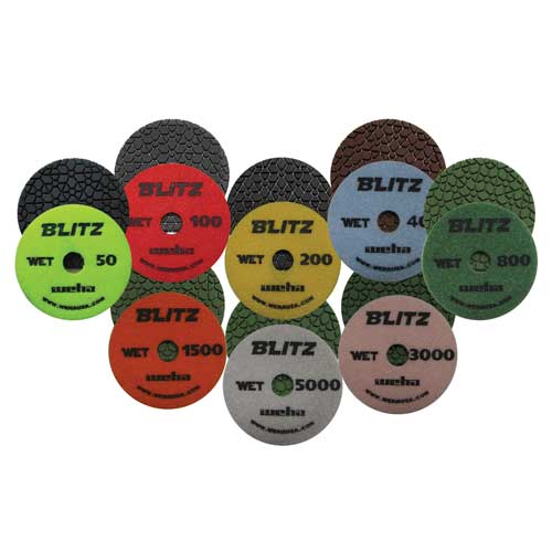 Weha Blitz 7-Step Wet Polishing Pads 4"