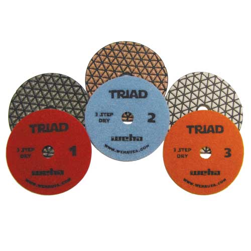 Weha Triad 3-Step Dry Polishing Pads 4"