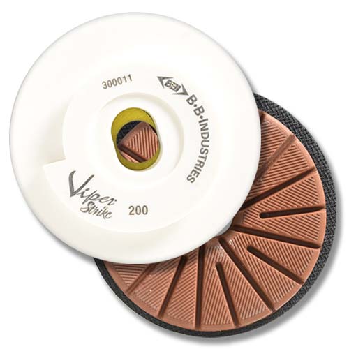 Viper Strike 7-Step Multi-Edge Offset Snail Lock Inline Polishing Wheel, 5-1/2", 200 Grit