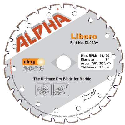Alpha Dry Marble Libero Blade, 5"