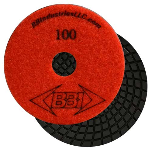 BBI 7-Step Wet Polish Pad, 100 Grit, Red