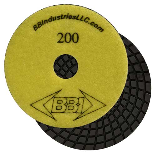 BBI 7-Step Wet Polish Pad, 200 Grit, Yellow
