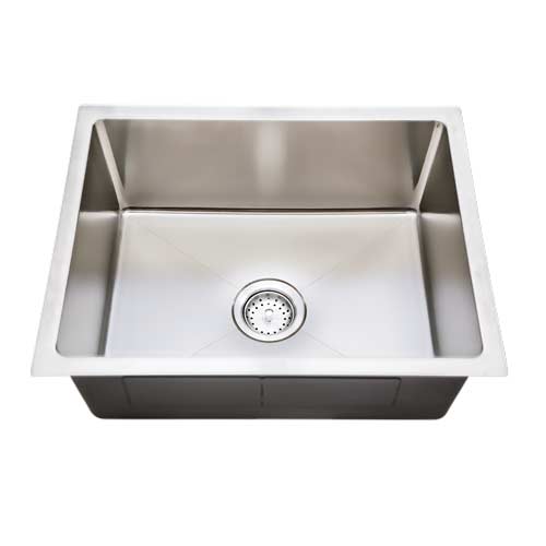 Envy Stainless Steel Sink, 18 Gauge, R15 Radius, Medium Single Bowl, 23" (L) x 18" (H) x 9" (D)