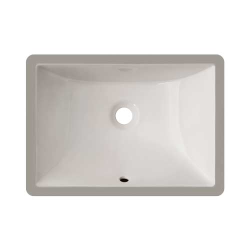 Envy Undermount Porcelain Vanity Sink, Rectangular, Bisque, 16" x 11" (Must Buy 3 Pack)