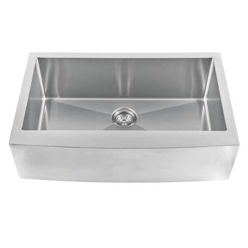Envy Stainless Steel Sink, 16 Gauge, Apron Single Bowl, 32-7/8" (L) x 20-3/4" (H) x 10" (D)