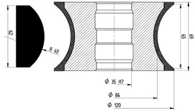 Diamut AK2 65 R40 CNC Profile Wheel