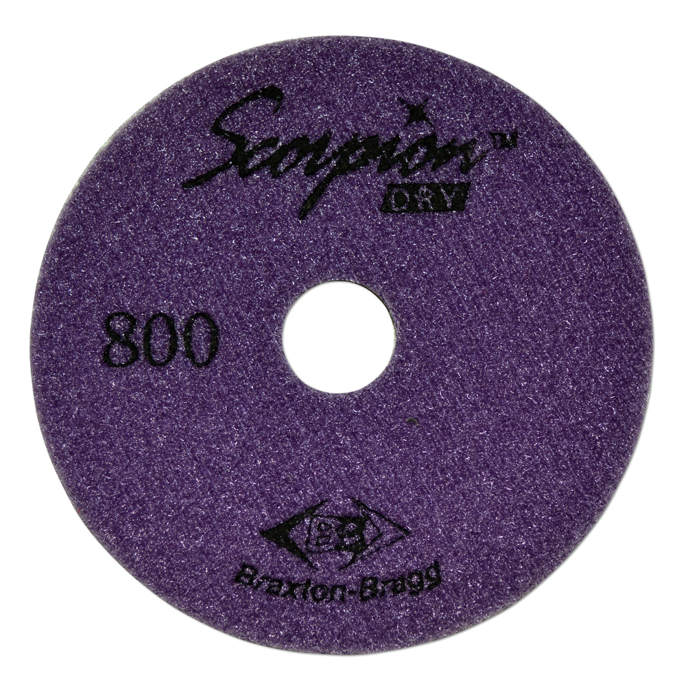 Scorpion 7-Step Diamond Granite Dry Polishing Pad, 4", 800 Grit