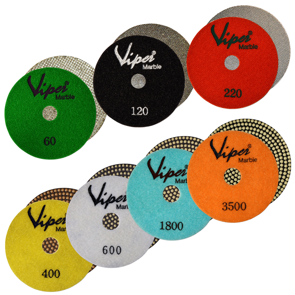 Viper Marble Electroplated Flexible Wet Polishing Pads
