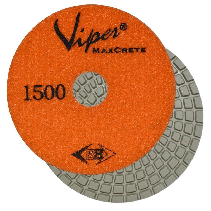 Viper 7-Step MaxCrete Dry Polishing Pad For Concrete, 4", 1500 Grit