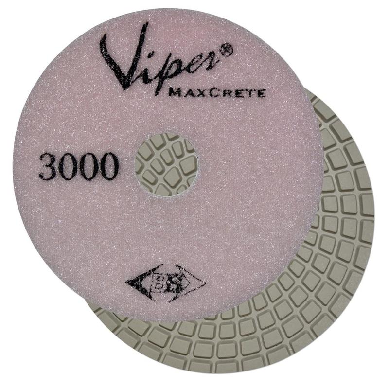 Viper 7-Step MaxCrete Dry Polishing Pad For Concrete, 4", 3000 Grit