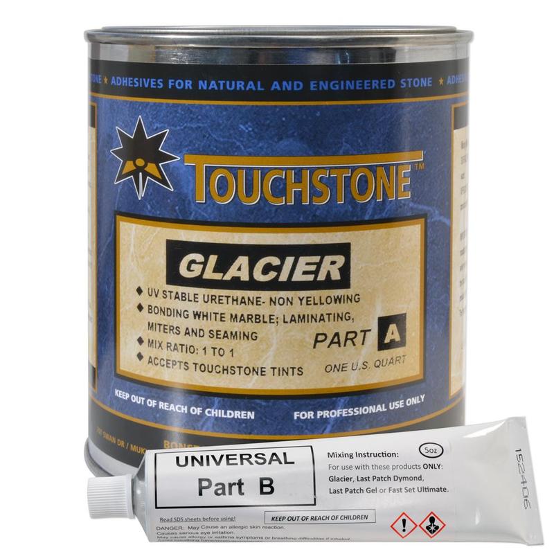 Touchstone Glacier Non-Yellowing Knife Grade, Clear, 1 Qt A, 6-5oz B
