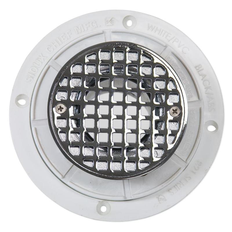 Noble PVC Drain With Round Chrome Strainer
