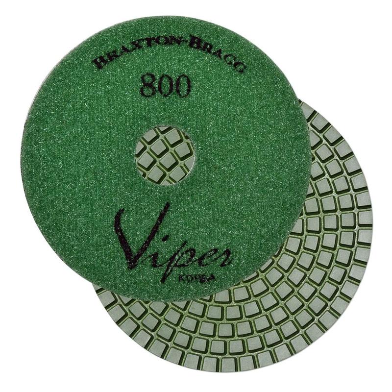 Viper 7-Step Diamond Granite Wet Polishing Pad, 4", 800 Grit