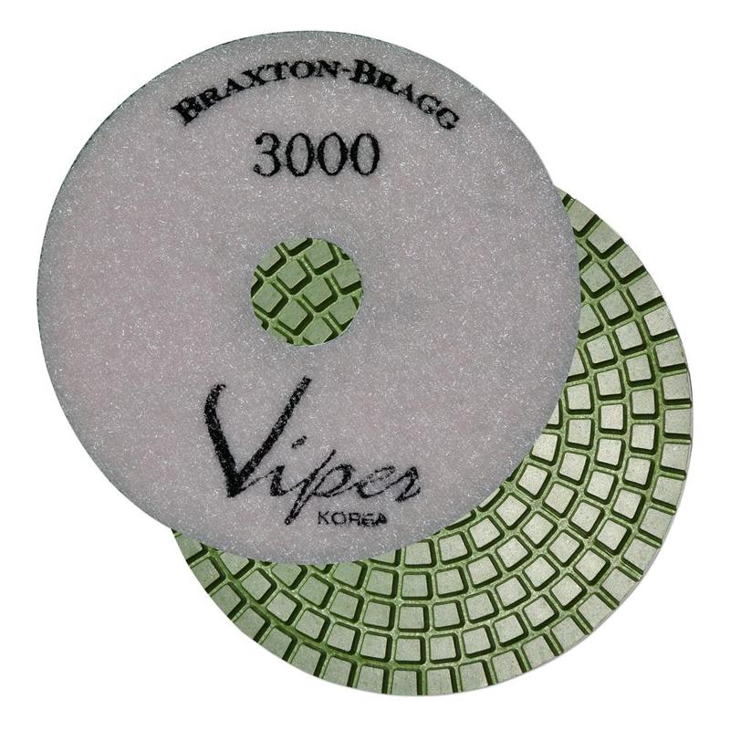 Viper 7-Step Diamond Granite Wet Polishing Pad, 4", 3000 Grit
