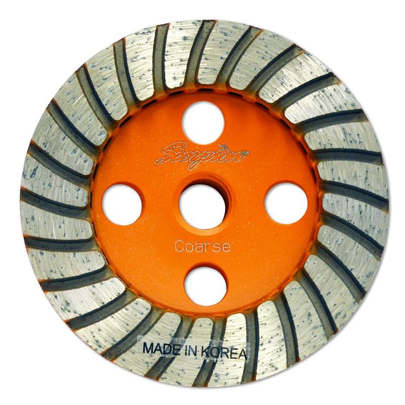 Scorpion Turbo Dry Diamond Cup Wheel, 4", Coarse