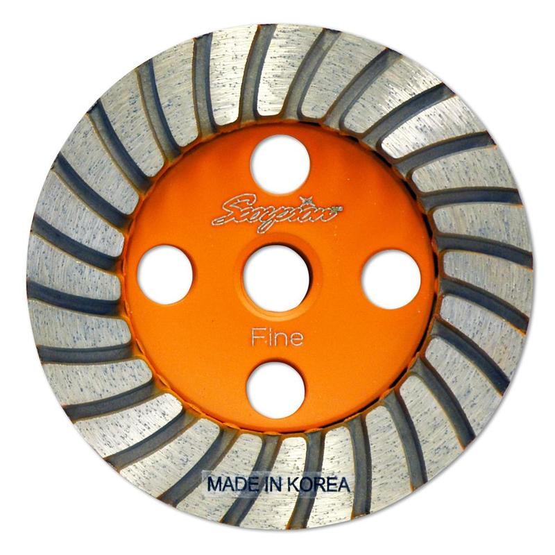 Scorpion Turbo Dry Diamond Cup Wheel, 4", Fine