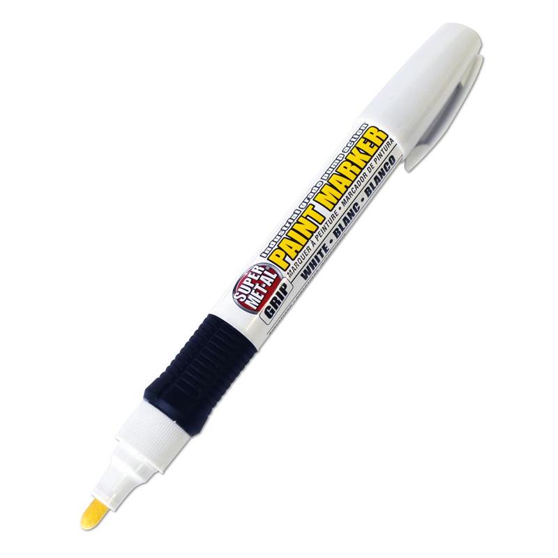 SKM Industrial Grade White Paint Marker w/ Fiber Tip (#04000)