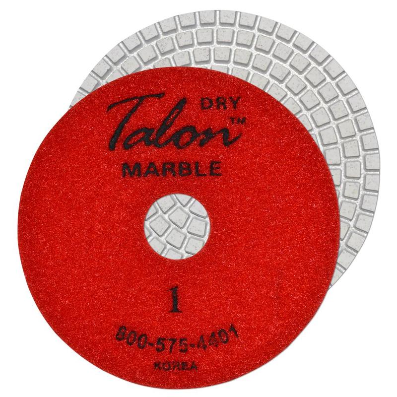 Talon 6-Step Marble Wet Or Dry Polishing Pad, 3", Step 1