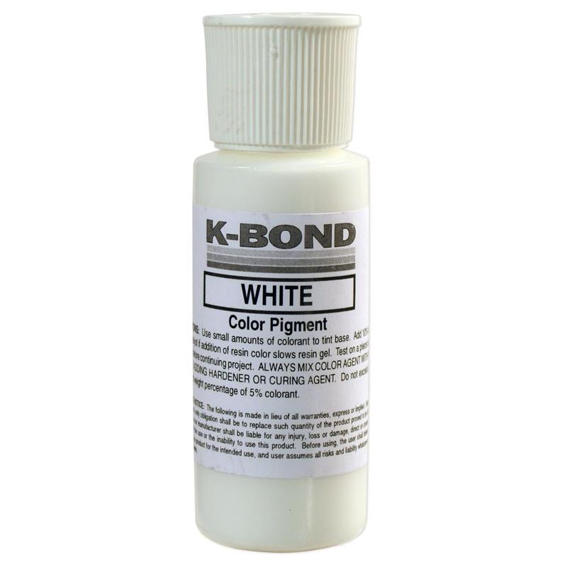 K-Bond Polyester Adhesives Color Paste, White 2 Oz. Squeeze Bottle