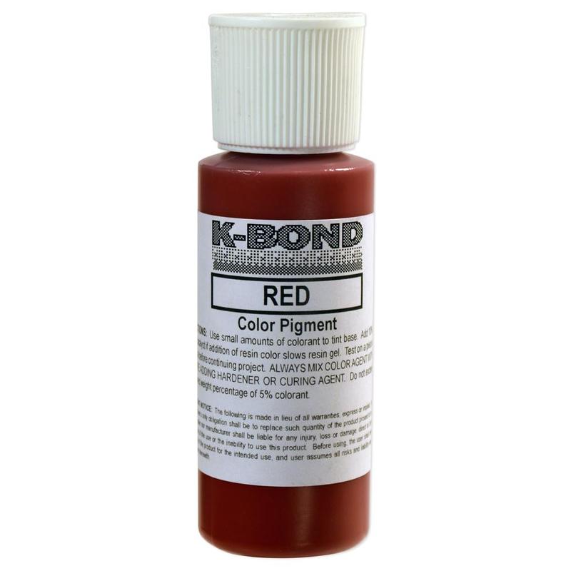 K-Bond Polyester Adhesives Color Paste, Red 2 Oz. Squeeze Bottle