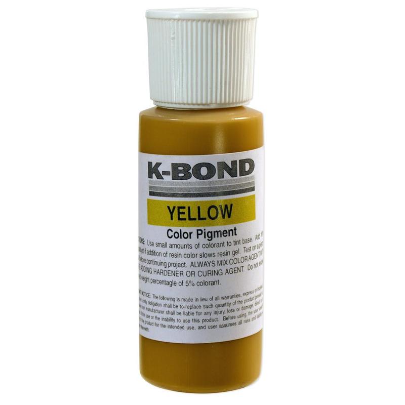 K-Bond Polyester Adhesives Color Paste, Yellow 2 Oz. Squeeze Bottle