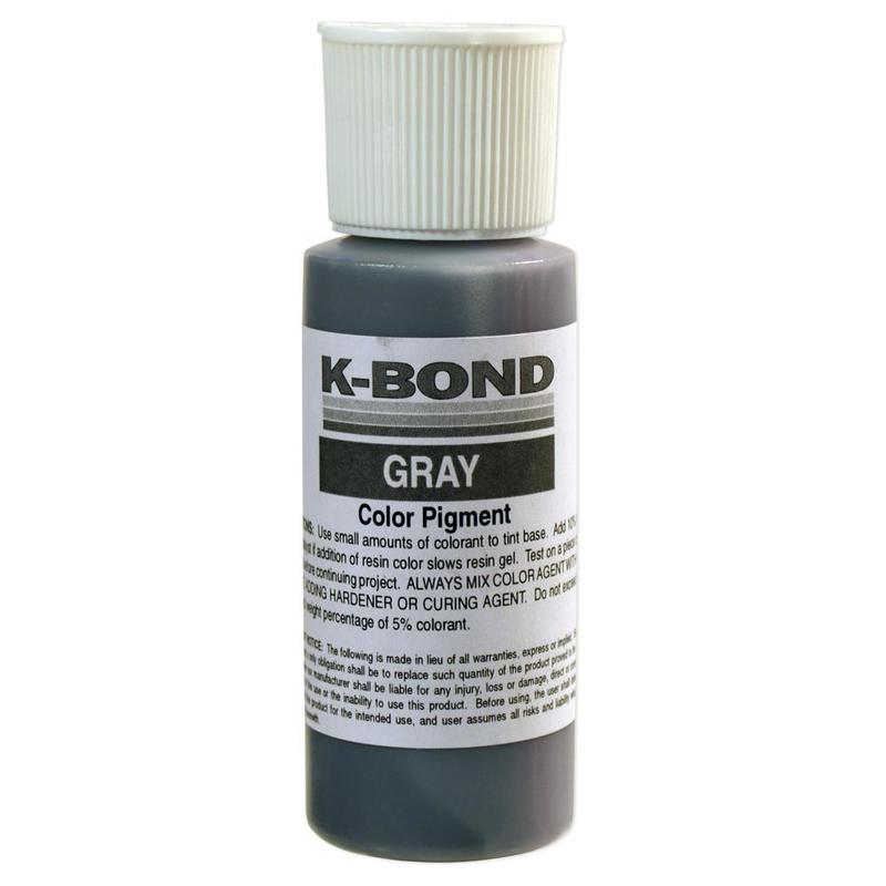 K-Bond Polyester Adhesives Color Paste, Grey 2 Oz. Squeeze Bottle