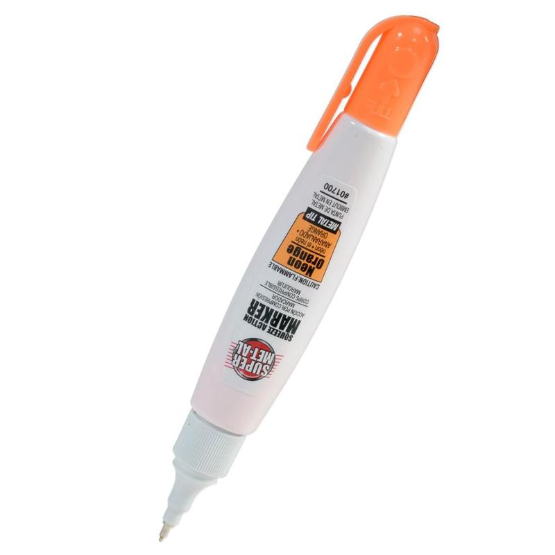 SKM Industrial Grade Neon Orange Paint Marker w/ Metal Tip (#Neon 01700)