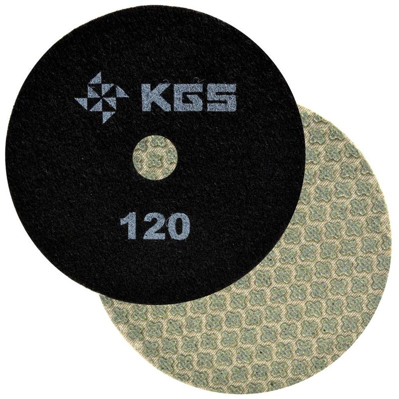 KGS Swiflex XX 100mm QRS Polishing Pad, 3-Pack, 4", 120 Grit