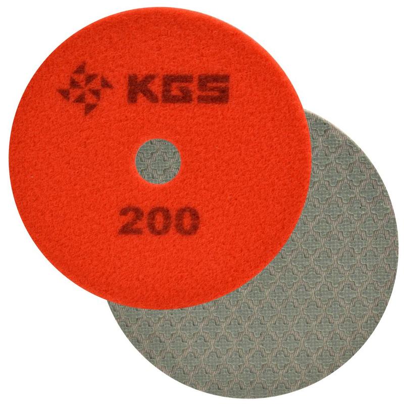 KGS Swiflex XX 100mm QRS Polishing Pad, 3-Pack, 4", 200 Grit
