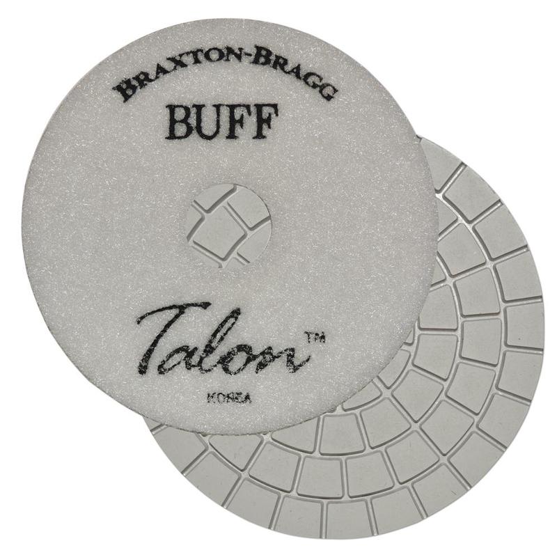 Talon 4"x 4mm Diamond Edge Granite Wet Polishing Light Buff Pad, 4000 Grit