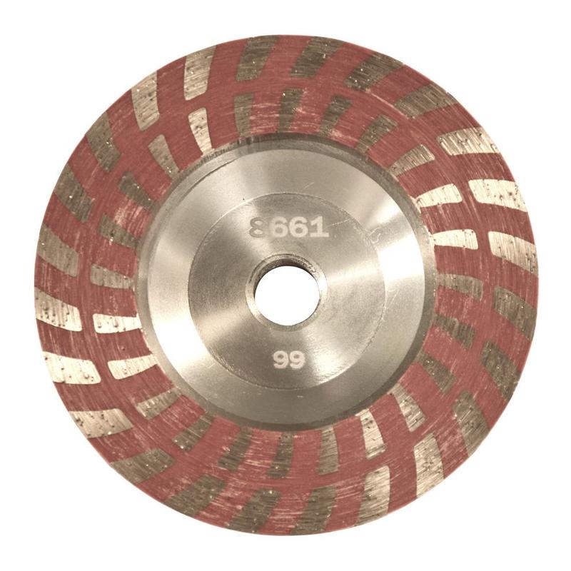 Talon Resin Filled Dry Diamond Cup Wheel, 4", Coarse