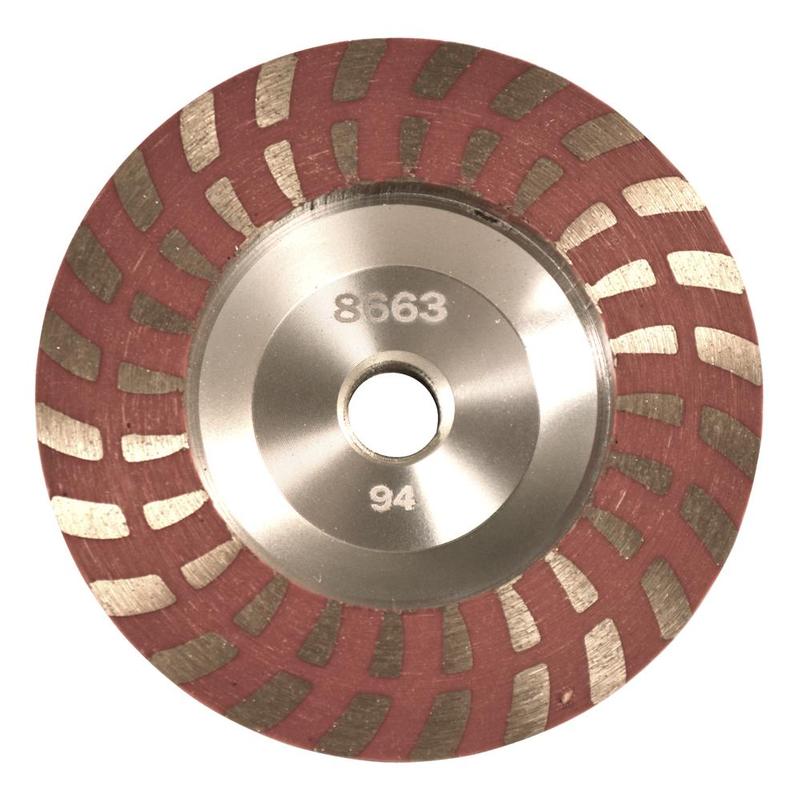 Talon Resin Filled Dry Diamond Cup Wheel, 4", Fine