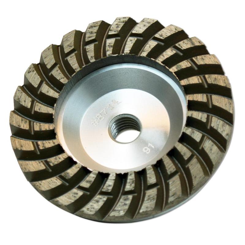 Talon Turbo Dry Diamond Cup Wheel, 4", Extra Coarse