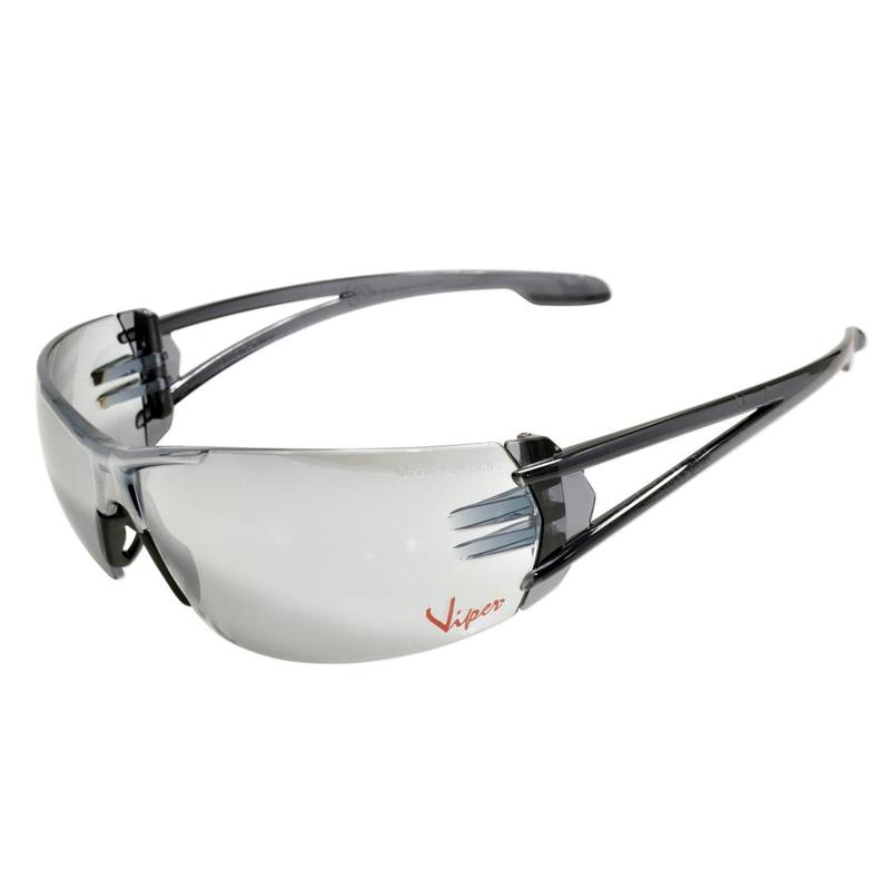 Viper Safety Glasses, Silver Mirror Lens