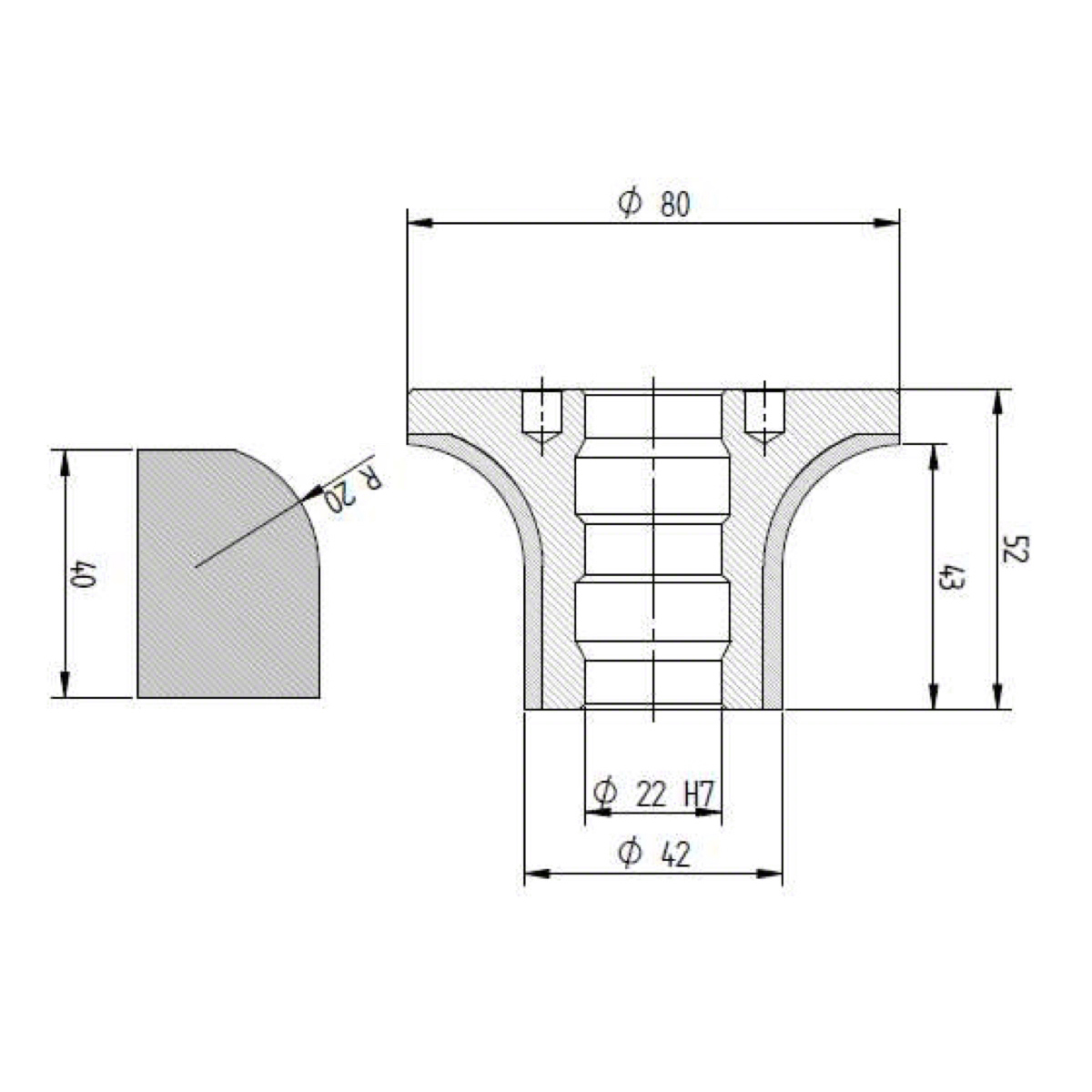 Diamut A43 R20 CNC Profile Wheel