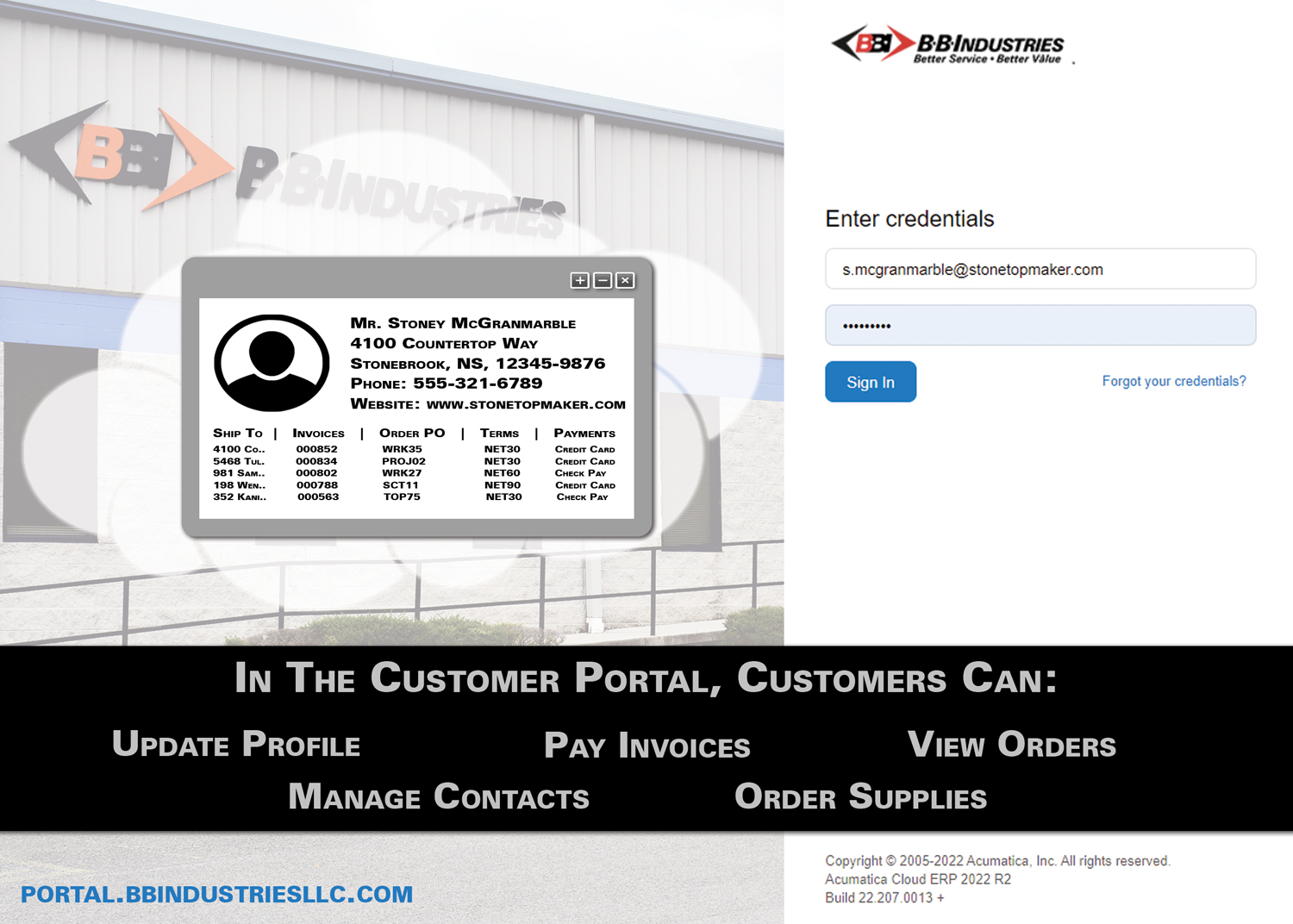 BBI's Customer Portal Access Gateway